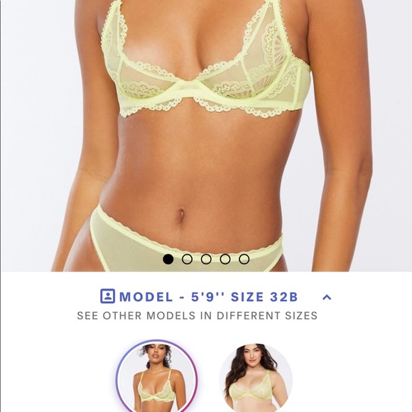 Scalloped Lace Unlined Bra and bottoms NWT 🥰 - Picture 3 of 13